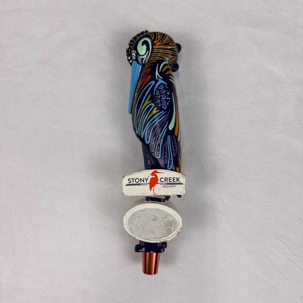 Stony Creek Brewery Beer Tap Handle Colorful Figural Bird Design 11.5 Inch